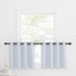 NICETOWN Greyish White Tiers Kitchen Curtains, Room Darkening Energy Efficient Grommet-Top Panels for Short Windows