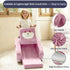 1-3, Kids Couch, Children's Sofa Bed, Folds into a Recliner, Pink Puppy Design, Suitable for Toddlers Aged Birthday