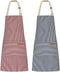 NLUS 2 Pack Kitchen Cooking Aprons, Adjustable Bib Soft Chef Apron with 2 Pockets for Men Women