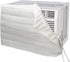 Luxiv Indoor Air Conditioner Cover, White Adjustable Protection for Window AC with Free Elastic Straps (24.5x17x2.5)
