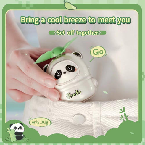 Rechargeable Mini Panda Fan, Summer Cute Animal Tabletop Decoration Portable Fan, Small Table Fan, Desk, Bedside Bookshelf, Car Mounted Small Toy Fan. by YZYOE