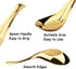 Asian Soup Spoons Stainless Steel Chinese Soup Spoons Set of 6 Soup Spoons Silverware Cucharas Para Comer for Ramen Pho Wonton Dumpling Noodles (gold)