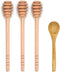 4PCS 6 inch Honey Dipper Sticks Honey Spoon, Wooden Honey Mixing Stirrer