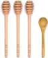 4PCS 6 inch Honey Dipper Sticks Honey Spoon, Wooden Honey Mixing Stirrer