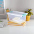 Sterilite Medium Clip Box, 4-Pack Stackable Small Storage Bin with Latching Lid, Clear Plastic Container for Office,