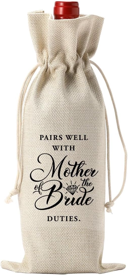 Gifts for Mother of the Bride Wine Bag, Pairs Well with Mother of the Bride Duties, Gift Ideas for Bride Mother