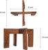 2 Pack 5-15 Inch HPC DECOR Wood Plant Stand-Mid Century Modern Planter Stands-Wooden Flower Pot Stands Riser,Low Short