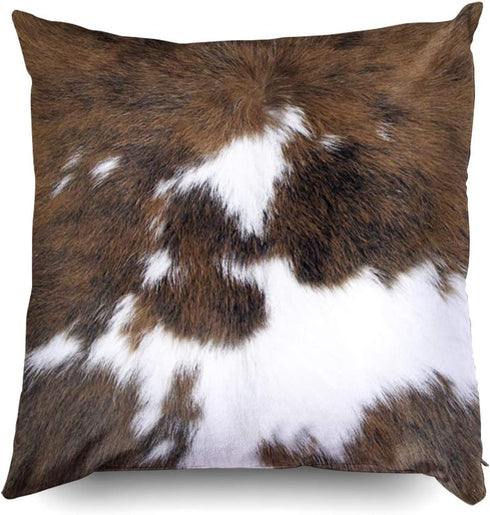 TOMWISH Pack of 2 Throw Pillow Covers - Christmas Cowhide Printing Western 18x18 Decorative Cushion Covers