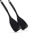 Ram-Pro Pack of 2 Melamine Solid Black Spatulas, Heat-Resistant Rubber Turner Kitchen Utensils for Cooking