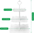 Coitak 3 Tier Cupcake Stand, Plastic Tiered Serving Stand, Square Dessert Tray for Baby Shower, Tea Party, Wedding