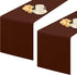 2 Pack Chocolate Table Runner 12 x 60 Inch Solid Color Farmhouse