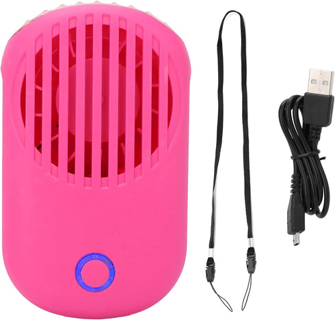 FILFEEL Eyelash Fan for Lash Extensions, Multi-Functional Portable Handheld USB Bladeless Cooling Fan (Rose Red)