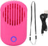 FILFEEL Eyelash Fan for Lash Extensions, Multi-Functional Portable Handheld USB Bladeless Cooling Fan (Rose Red)