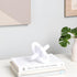 XMGZQ White Knot Decor for Coffee Table Book,Chain Link Decor for Bookshelf Entry Table TV Stand,Minimalist Knot