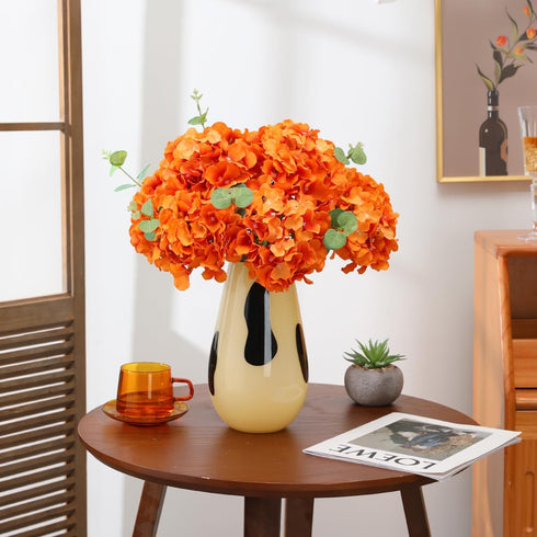 Tifuly 12 pcs Artificial Hydrangea Flowers - Realistic Silk Faux Hydrangea with Stems for Home Party Wedding Decor