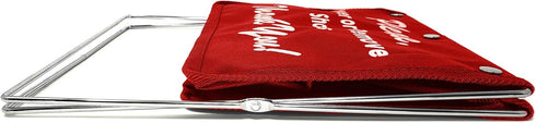 Mediz Foldable Shoe Cover Holder (Red) with Bonus Door Hanger - Please Use Shoe Covers