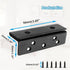 2 Pcs Bed Frame Bed Post Double Hook Slot Bracket, Heavy Duty Bed Hardware Plate Slot Attachment Bracket Bed Accessories for Wooden Bed, Black