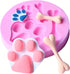 2 Pcs Cat Paw, Dog Paw and Bone Shape Flexible Silicone Molds for Fondant, Candy, Icing, and Chocolate