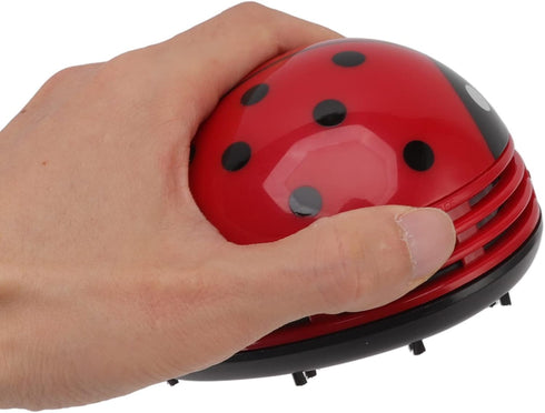 Fdit Mini Desktop Vacuum Cleaner Portable Vacuum Paper Handheld Ladybug Sweeper Crumb Ladybird for Cartoon Red Ladybird Scraper by Fdit