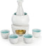 Foraineam White Ceramic Sake Set with Warmer Pot, Japanese Style Porcelain Hot