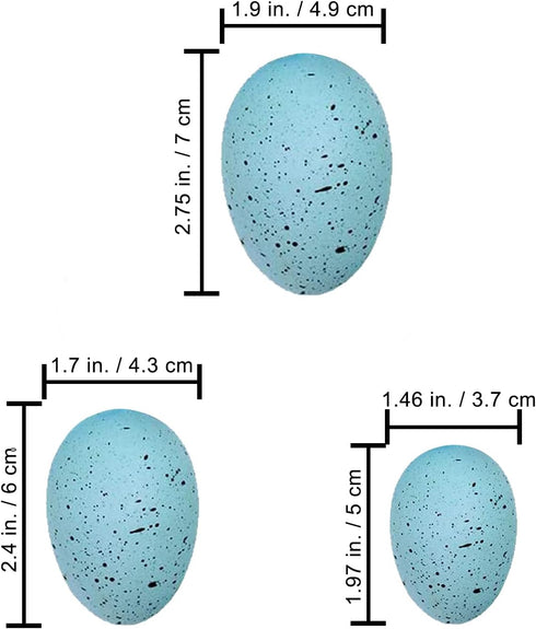 32 Winlyn Pcs Assorted Faux Foam Speckled Eggs - Decorative Pastel Eggs for DIY Easter Wreath, Centerpiece, Bowl