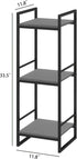 3 BYFU Tier Bathroom Storage Open Shelf, Freestanding Metal Corner Storage Rack Shelving Unit for Bathroom Kitchen