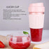 Electric Juicer Cup, Mini Portable USB Rechargeable Blender, Pink Mixing Bottle for Shakes, Fruit, Vegetables, 300ML