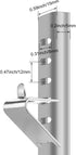 HK 920158 Freezer Shelf Clip, Replacement Shelf Support for Refrigerator, Stainless Steel Hooks, Pack of 10