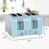 OVENTE 4-Slice Toaster with Extra Wide Slots, 6-Shade Browning Setting, 1400W Countertop Toaster, Light Blue TS4410LBL