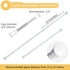 KXLife 2Pcs Small Tension Rod, Adjustable 11 to 17 Inch Mini Spring Loaded Curtain Rods for Windows and Closets