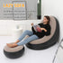 iayokocc Inflatable Lounge Chair for Adults, Folding Portable Lazy Sofa with Foot Stool Lazy Flocking Recliner Chair