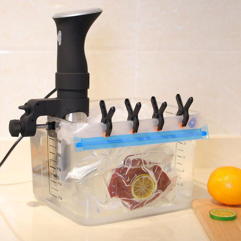 Blulu 8 Pack Sous Vide Cooking Clips for Immersion Circulator, Keeps Bags Submerged, Compatible with Anova, Chefsteps