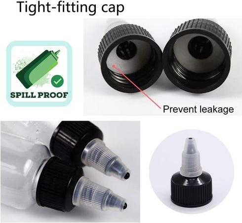 20 Pcs 4 Oz Plastic Squeeze Condiment Bottles with Twist-on Cap Lids, Squirt Sauce Bottles for Ketchup, Mustard, Olive