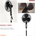 DOITOOL Plastic Fan Blade Replacement, 3 Leaves Universal Household Standing Fan Blades, 16 Inch