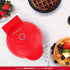 Holstein Housewares Red Personal Non-Stick Waffle Maker - 4-inch Waffles in Minutes
