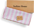 48 Inches 100% 14 48 Inch Summer Solino Home Linen Striped Table Runner - Sorrento Stripe, Pure Linen Pink and White