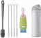 Straw Cleaner Brush for Owala FreeSip 24oz/32oz/40oz, Silicone Long Handle Bottle Brush with 3 in 1 Cup Lid Cleaning