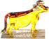 Cow Art Handmade Glass Blown Pet/Wild Animal Figurine