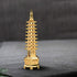 BRABUD 7'' Alloy Fengshui 9 Level Pagoda Wenchang Tower Statue, Protection Business Rises Desk Decor, Golden Color