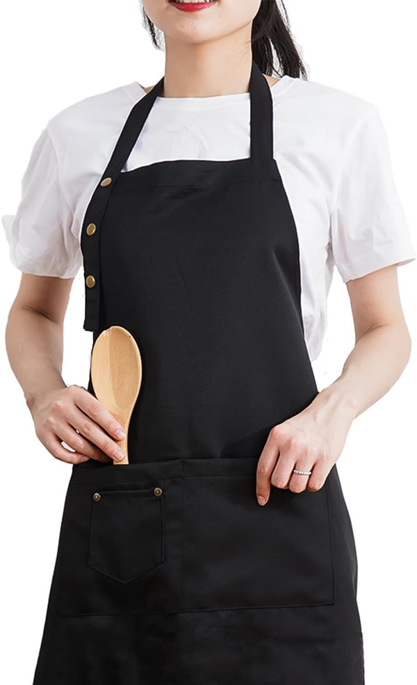 MORNITE Art Aprons for Painting Pottery Ceramics, Waterproof Green Kitchen Cooking Aprons