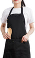 MORNITE Art Aprons for Painting Pottery Ceramics, Waterproof Green Kitchen Cooking Aprons