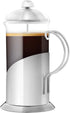 OVENTE 20 Ounce French Press Coffee Maker, Tea Infuser, 4 Level Stainless Steel Filter, Borosilicate Glass