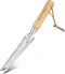 WORKPRO Hand Weeder Puller, 5-in-1 Stainless Steel Garden Trowel with Wooden Handle for Planting and Weeding Care