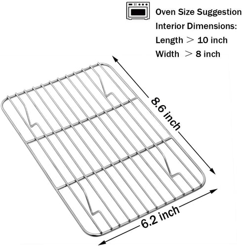 P&P CHEF Baking Rack Pack of 2, Stainless Steel Cooling Rack for Cooking, Baking, Roasting, and Grilling