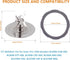 Replacement Blender Parts for Oster Pro 1200, Includes Stainless Steel Cutter Blade and 2Pcs Silicone Rubber Gaskets