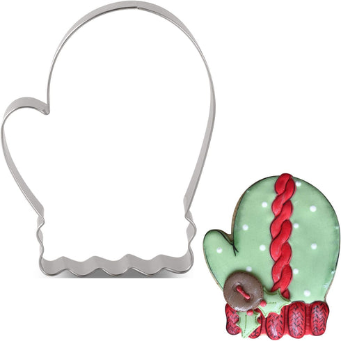 LILIAO Christmas Winter Mitten Cookie Cutter - 3.1 x 4 inches - Made of Stainless Steel