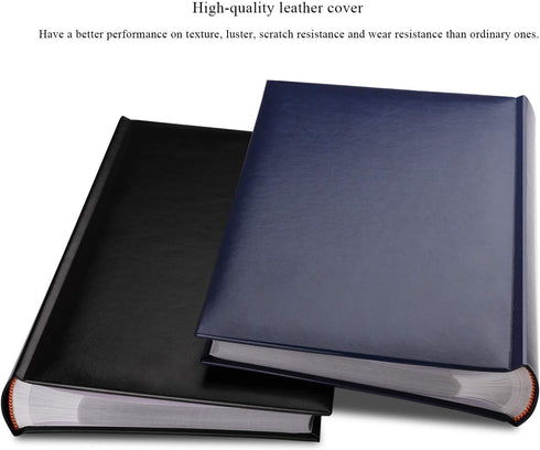 Photo Album for 4x6 Photos - Holds 402 Pockets with Memo Slip-in Pockets - Leather Cover Picture Book for Wedding