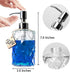 JASAI Diamond Design 12 Oz Glass Soap Dispenser, Kitchen and Bathroom with Stainless Steel Pump