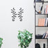WADORN 2 Pieces Metal Wall Decor, Black Olive Branch Leaf Wall Art Decoration, Wrought Iron Scroll Vine Art for Indoor