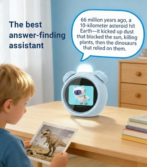 VoxNimbus AI Kids Alam Cleck with Voice Control, Children's Focus Ready to Rise Sleep Trainer, AI Assistant Smart